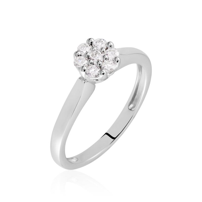 Damen Ring Weißgold 750 Diamant 0,32ct Carocla  - Ringe mit Stein Damen | OROVIVO