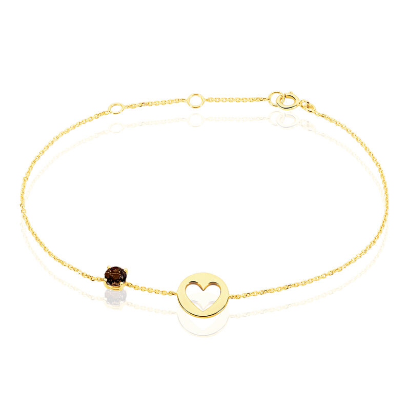 Bracelet Or Jaune Antonella Quartz Fume - Spannringe Damen | OROVIVO
