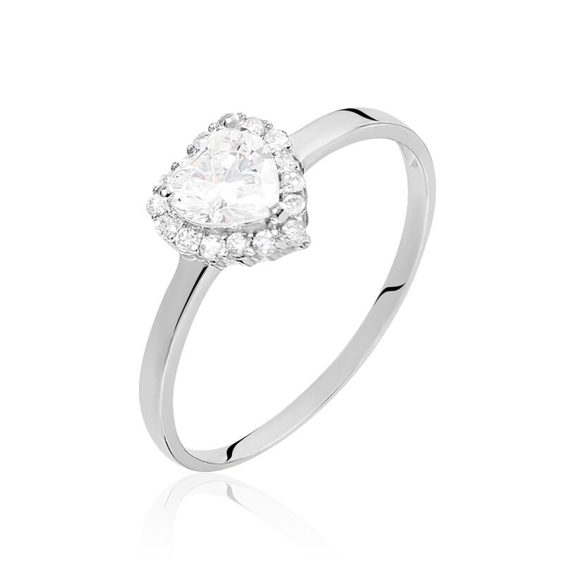 Bague Tracy Or Blanc Oxyde De Zirconium - Spannringe Damen | OROVIVO