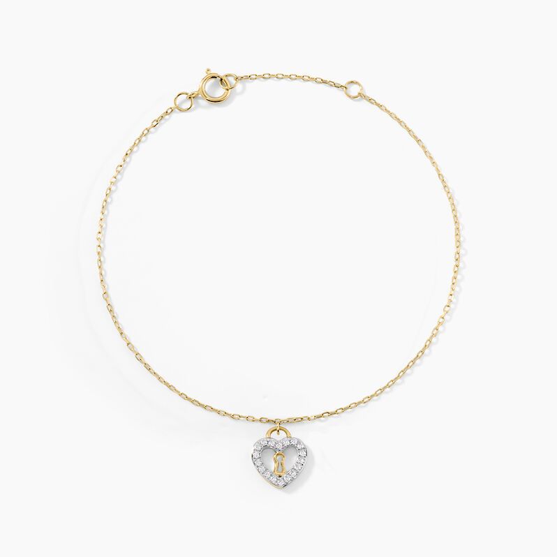 Bracelet Luchetto Or Jaune Oxyde De Zirconium - Spannringe Damen | OROVIVO