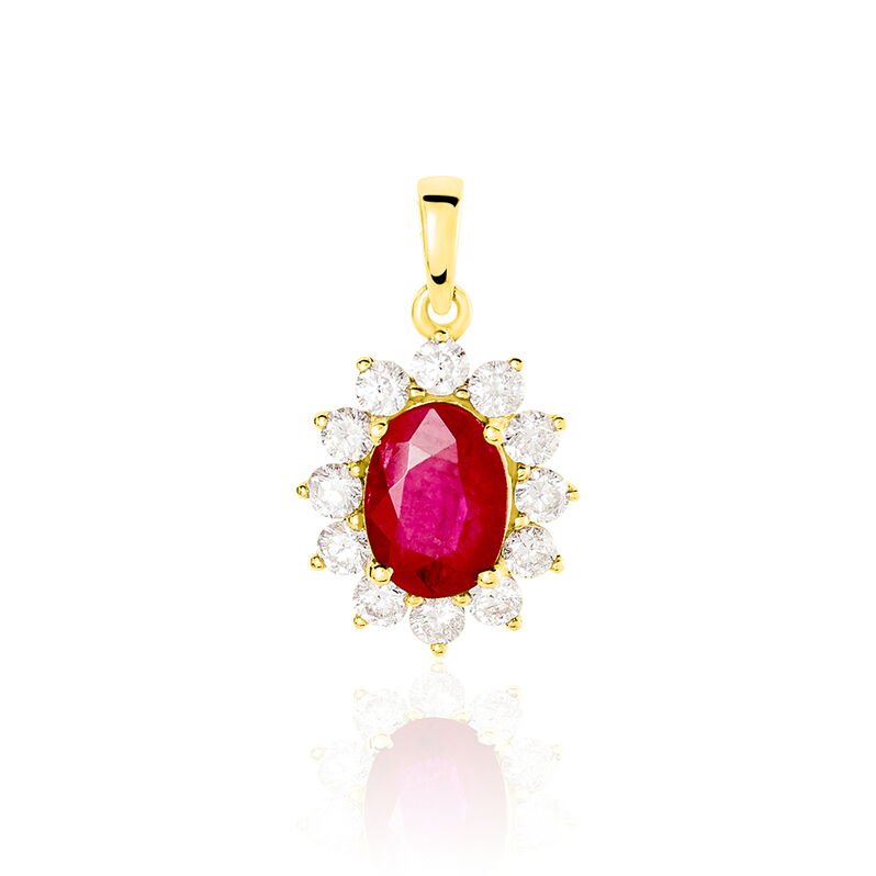 Pendentif Dimitri Or Jaune  Rubis - Spannringe Damen | OROVIVO