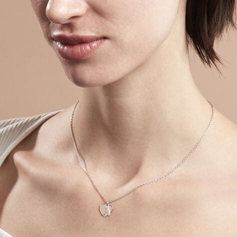 Damen Halskette Silber 925 Bicolor Buchstabe A - Halsketten Damen | OROVIVO