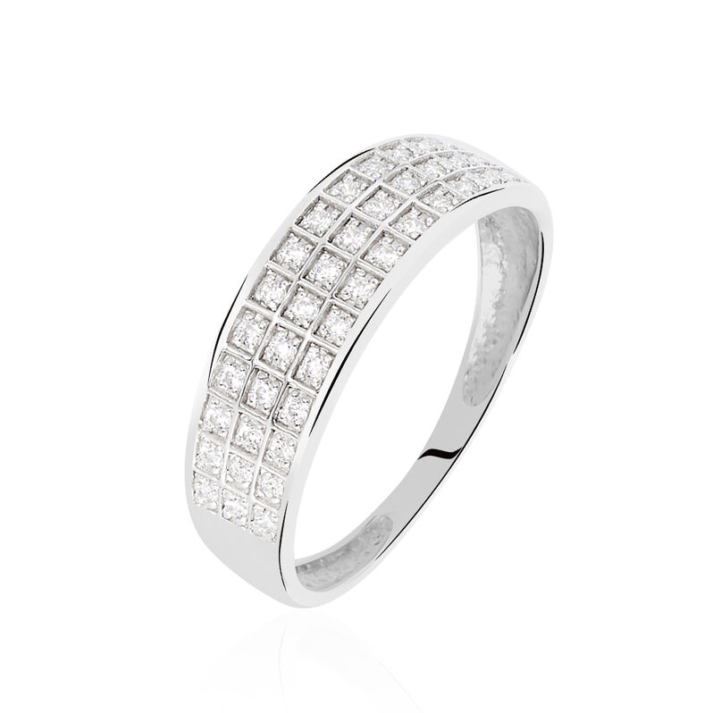 Bague Morjana Or Blanc Oxyde De Zirconium - Spannringe Damen | OROVIVO