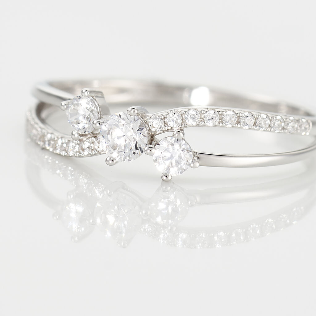 Bague Milena Or Weiss Oxydes - Spannringe Damen | OROVIVO