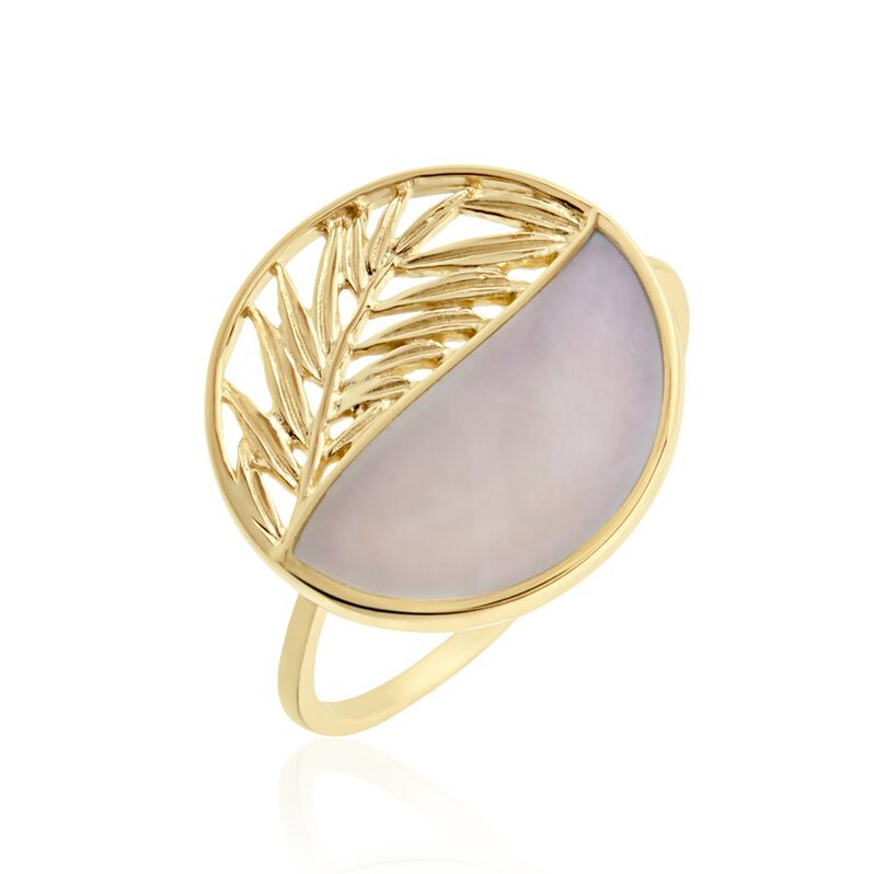 Damenring Messing Gold 750 plattiert 5 Micron - Ringe mit Stein Damen | OROVIVO