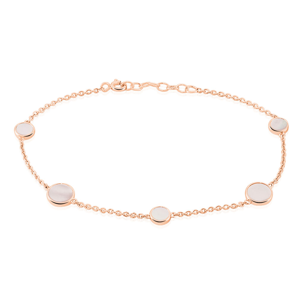 Damenarmband Silber 925 Rosé Vergoldet Perlmutt - Armbänder mit Anhänger Damen | OROVIVO