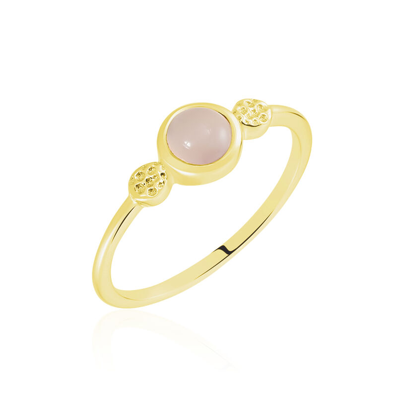 Bague Argent Dore Helko Calcedoine Rose - Spannringe Damen | OROVIVO