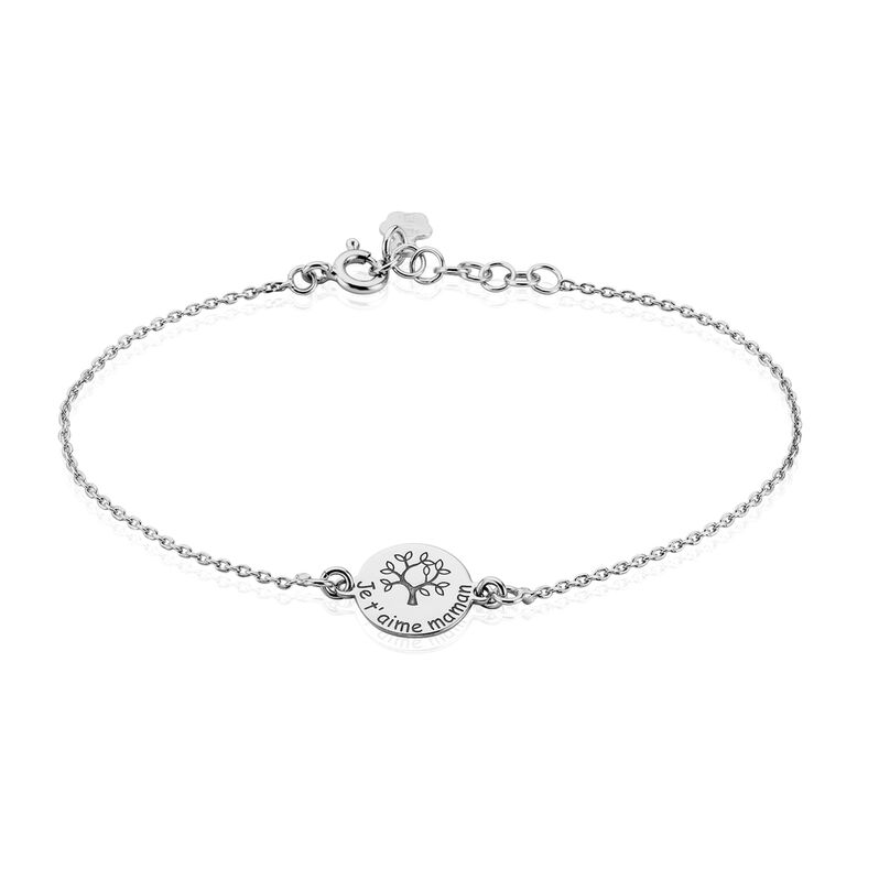 Bracelet Argent Rhodie Afra Pastille - Spannringe Damen | OROVIVO