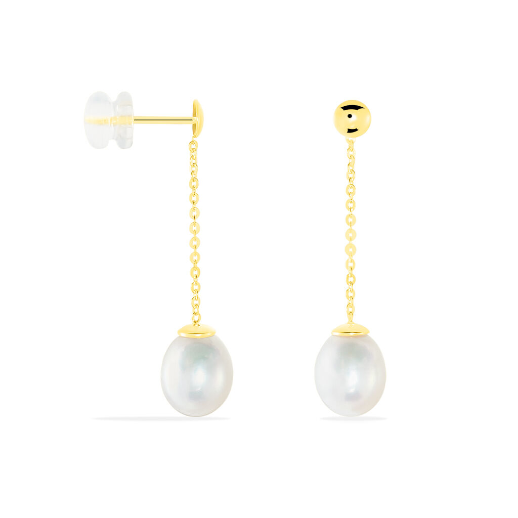 Boucles D'oreilles Or Perle De Culture - Spannringe Damen | OROVIVO
