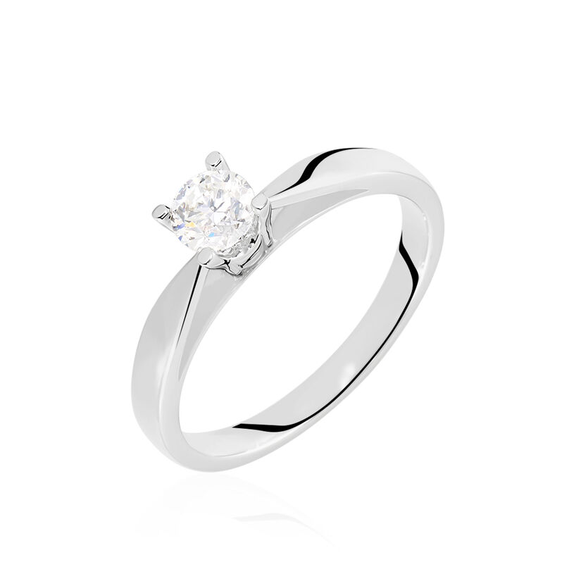 Solitaire Or Weiss Et Diamant - Spannringe Damen | OROVIVO
