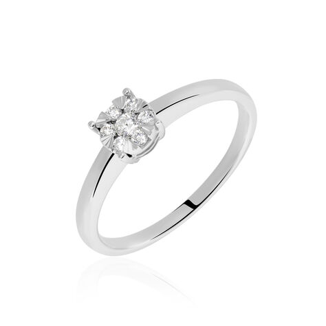 Damen Ring Weißgold 750 Diamant 0,17ct Snowflake  - Verlobungsringe Damen | OROVIVO