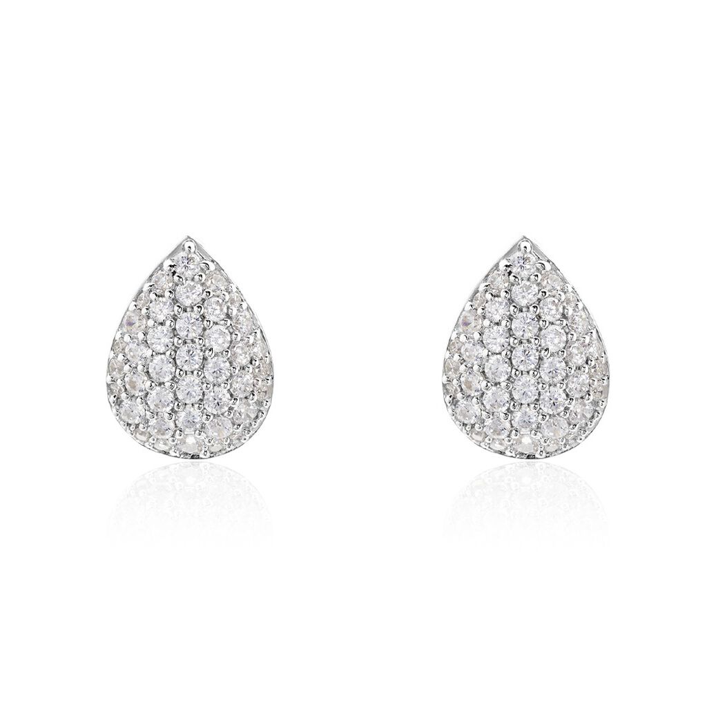 PAVINA Damen Ohrstecker Silber Silber 925 Zirkonia Weiß 0,05 ct - Ohrstecker Damen | OROVIVO