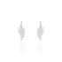 KAYLI FLÜGEL 2 Damen Ohrringe Lang Silber 925 Strass Weiß Flügel