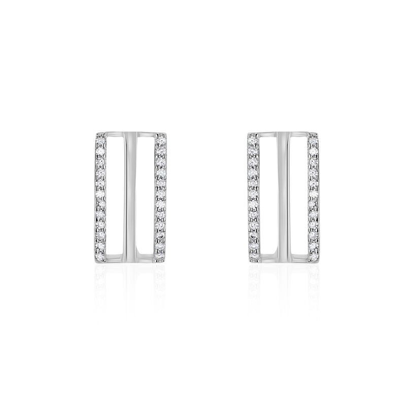 Boucles D'oreilles Pendantes Argent Blanc Oxyde De Zirconium - Spannringe Damen | OROVIVO
