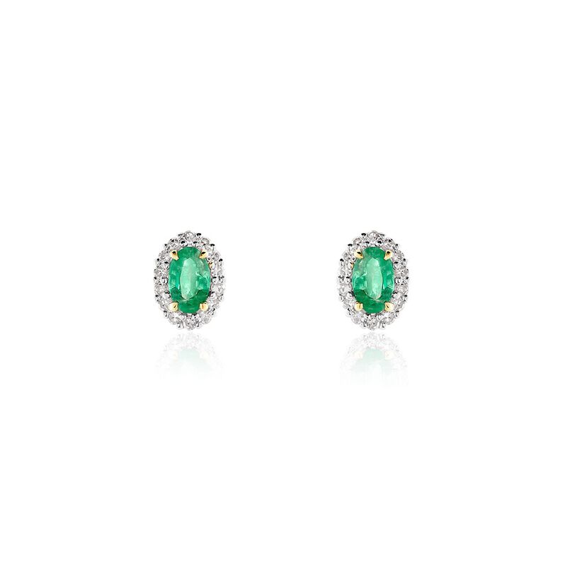 Damen Ohrstecker Gold 585 Smaragd 0,74ct Marion  - Ohrstecker Damen | OROVIVO