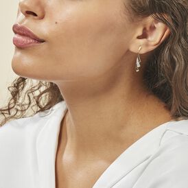 Damen Ohrstecker Lang Gold 375 Tricolor Diamant - Ohrstecker lang Damen | OROVIVO