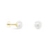 BOUTON Damen Ohrstecker Gold 585 (14 Karat) Zuchtperle Perlmutt Ball
