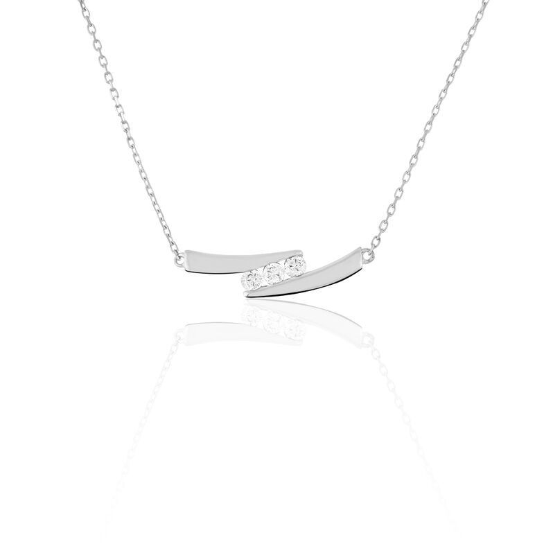 Collier Galya Or Weiss Et Diamants - Spannringe Damen | OROVIVO