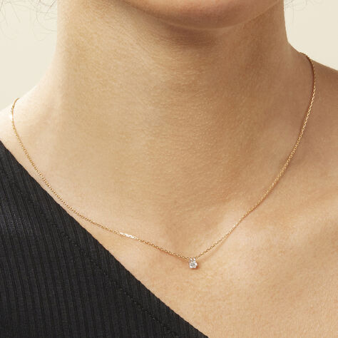Damen Collier Gold 375 Diamant 0,1ct Rome 45cm - Halsketten Damen | OROVIVO