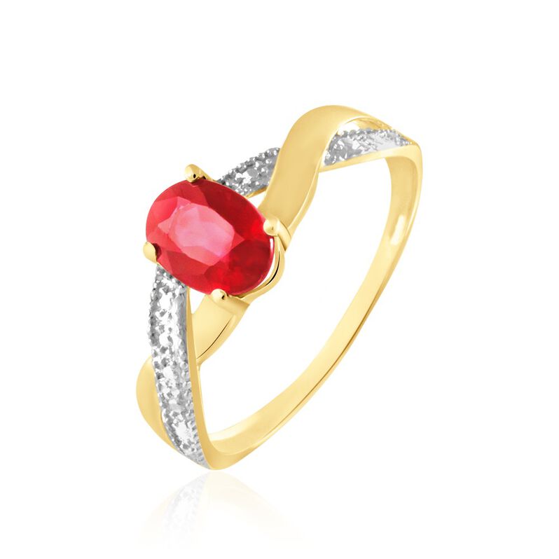 Bague Candice Or Jaune Rubis - Spannringe Damen | OROVIVO