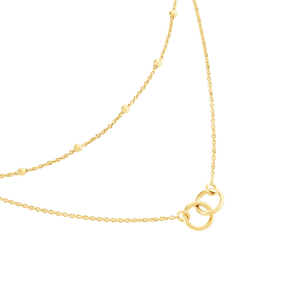 Elysia Damen Collier Silber vergoldet 925 Kreis B 1 mm