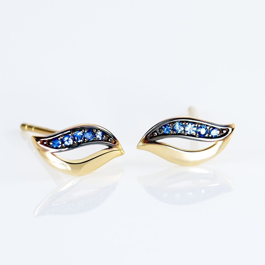 Boucles D'oreilles Urbice Or Jaune Saphirs - Spannringe Damen | OROVIVO