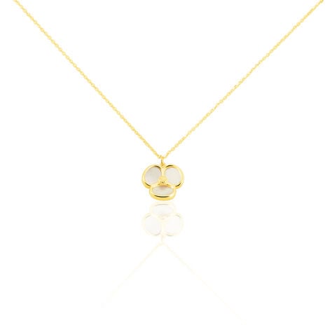 Damen Collier Gold 375 Perlmutt Perlmutt Blume Blume - Halsketten Damen | OROVIVO