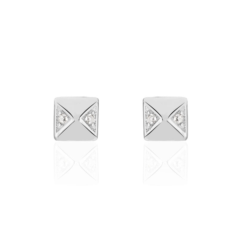 Damen Ohrstecker Silber 925 Diamant 0,02ct Nagel Bette  - Ohrstecker Damen | OROVIVO