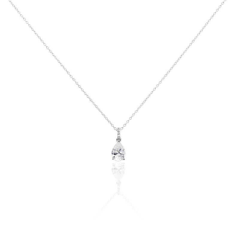 LORETA Damen Collier Silber 925 Zirkonia Wei&szlig; 2,93 ct B 1,15 mm - Halsketten Damen | OROVIVO
