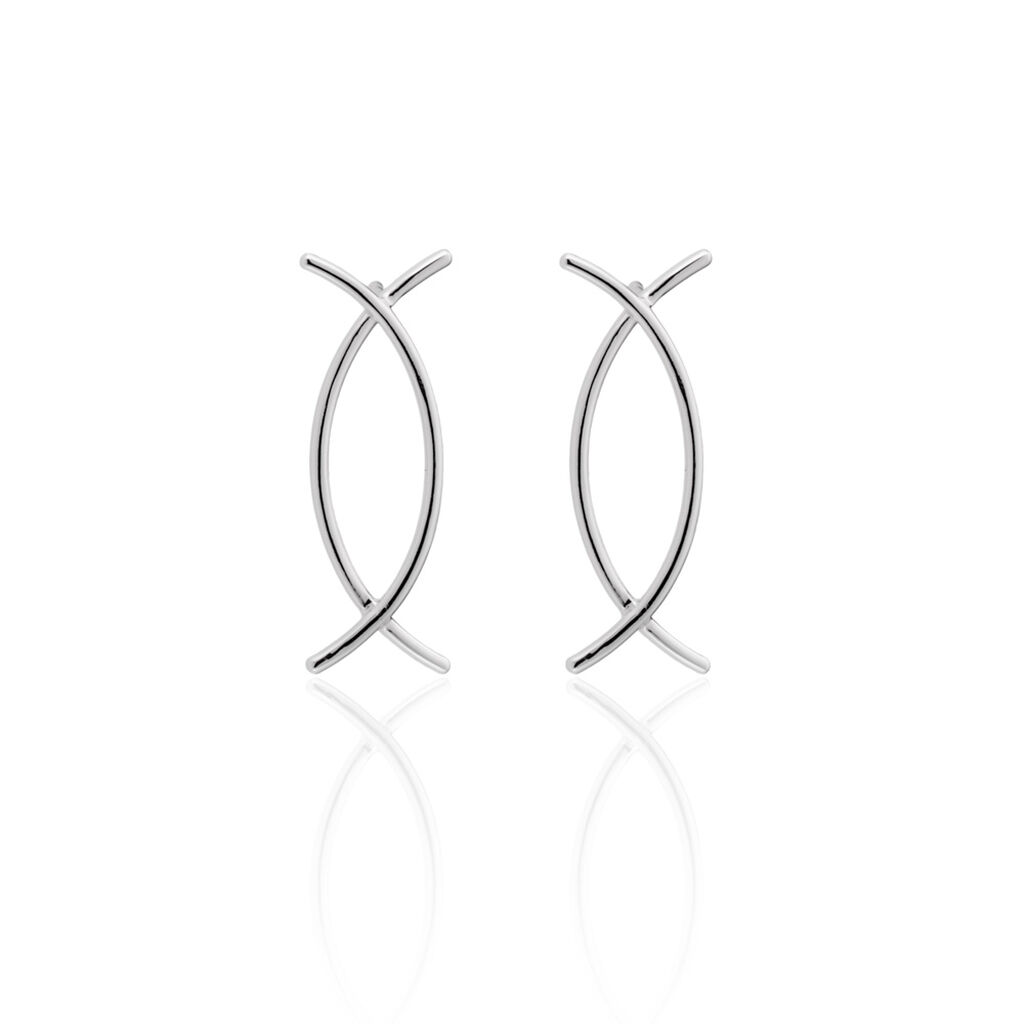 Damen Ohrstecker Lang Silber 925 , Ohrringe Lang ohne Stein