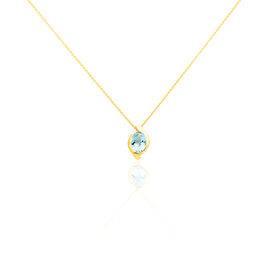 Damen Halskette Gold 333 Blauer Topas  - Ketten mit Anhänger Damen | OROVIVO
