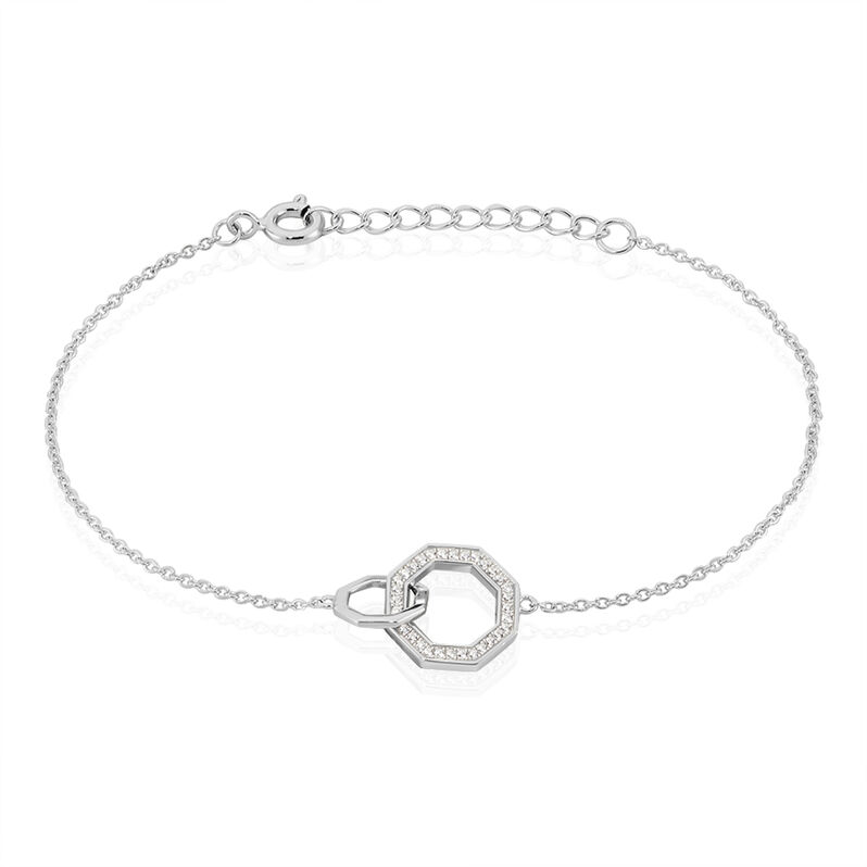 Damenarmband Silber 925 Zirkonia Oktogon - Armbänder mit Anhänger Damen | OROVIVO