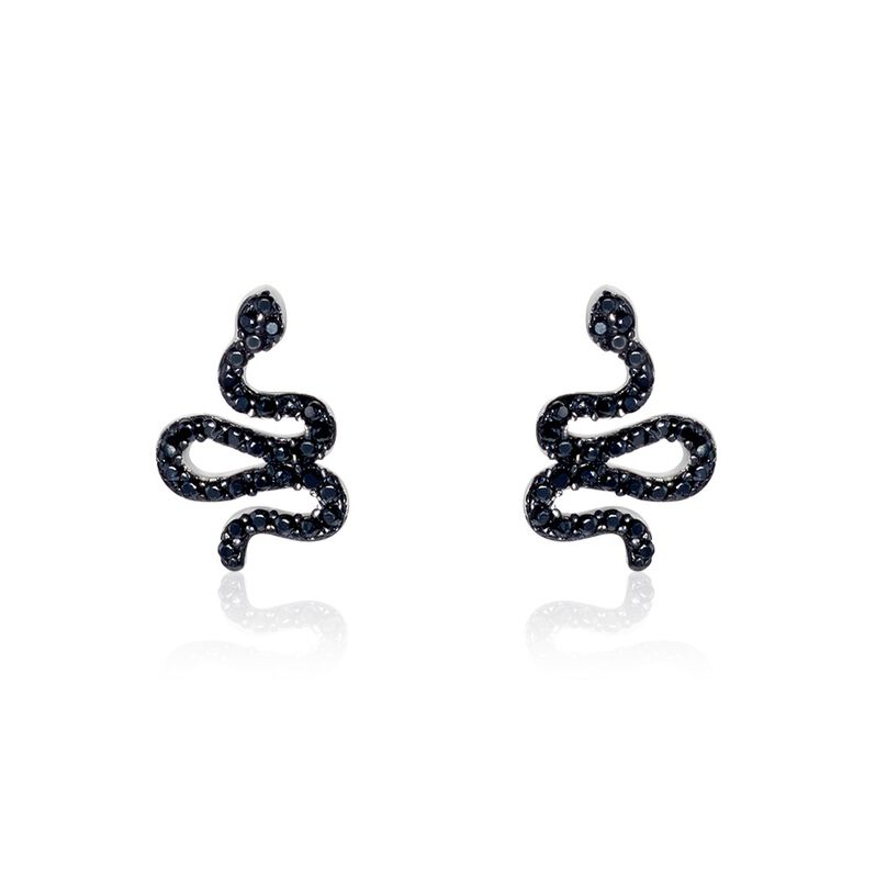 Boucles D'oreilles Puces Muses Argent Rhodie Oxydes De Zirconium - Spannringe Damen | OROVIVO