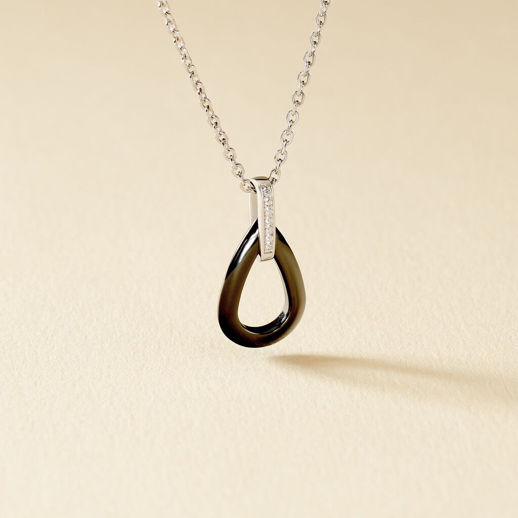 Collier Argent Et Céramique - Spannringe Damen | OROVIVO
