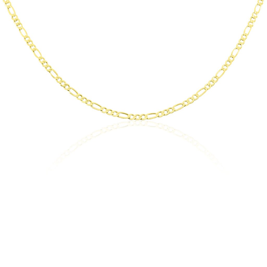 Unisex Figarokette Gold 375 , Kette ohne Stein