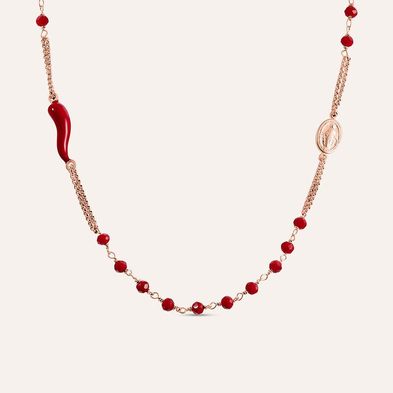 Collana Silver Soul Argento Rosa Cristallo - Spannringe Damen | OROVIVO