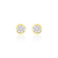 Damen Ohrstecker Gold 750 Diamant 0,34ct Kreis Elina 