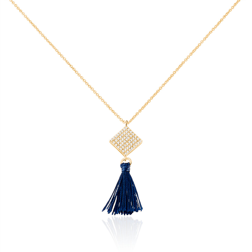 Collier Plaque Or Gold'n Blue - Spannringe Damen | OROVIVO