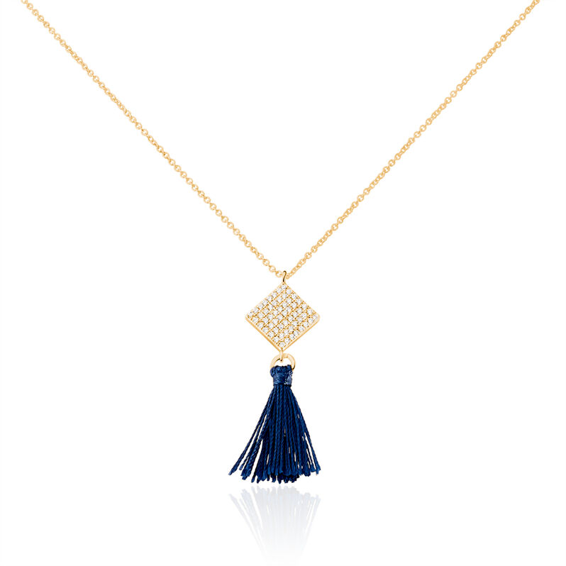Collier Plaque Or Gold'n Blue - Spannringe Damen | OROVIVO