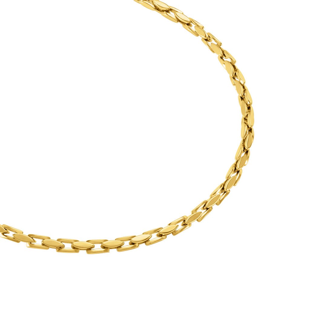 HEINRICH Herren Kette Edelstahl vergoldet B 3,8 mm - Halsketten Herren | OROVIVO