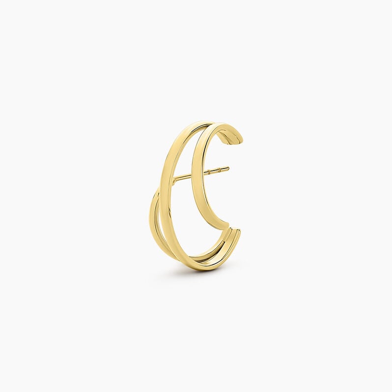 Bijoux D'oreilles Agave Acier Jaune - Spannringe Damen | OROVIVO