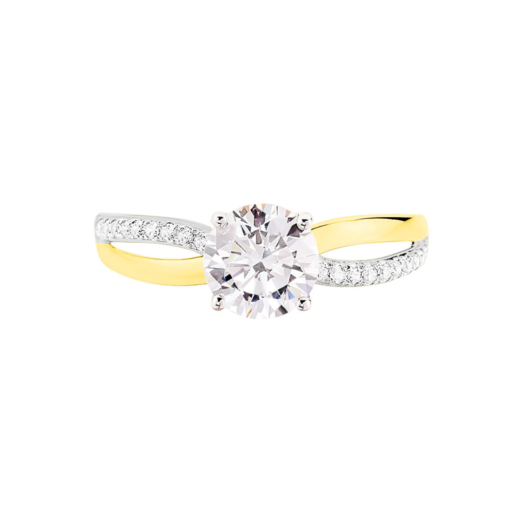 Bague Solitaire Ofelie Or Jaune Oxyde De Zirconium - Verlobungsringe Damen | OROVIVO