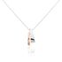 GINNA Damen Collier Silber Bicolor Silber/Ros&eacute;gold 925 Zirkonia Wei&szlig;