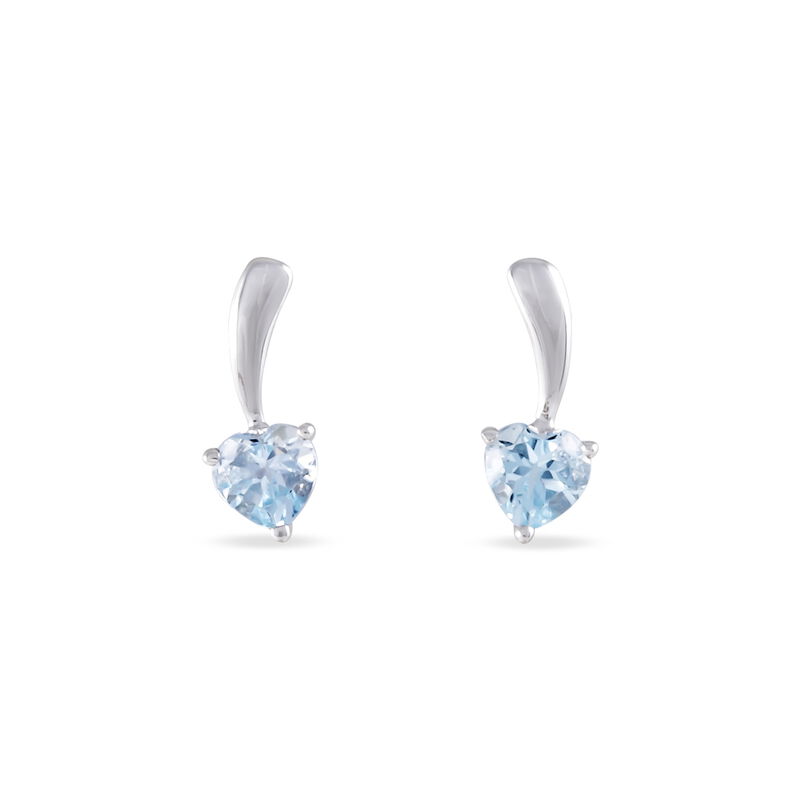 Boucles D'oreilles Pendantes Bertine Or Blanc Topaze - Spannringe Damen | OROVIVO