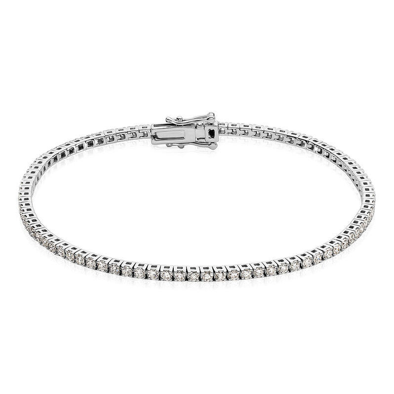 TESSA Damen Armband Weißgold 585 (14 Karat) Synthetischer Diamant Weiß 0,38 ct - Armbänder mit Anhänger Damen | OROVIVO