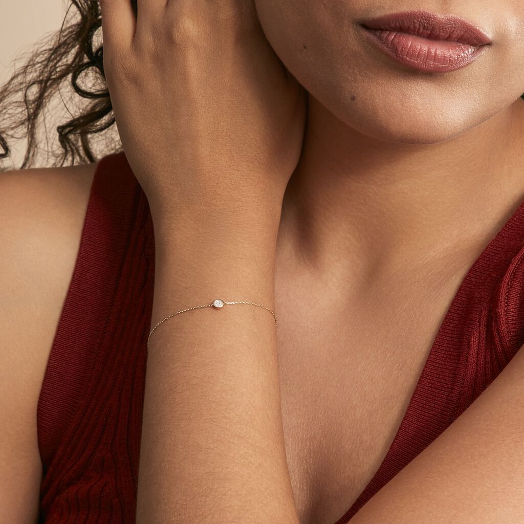 Bracelet Or Jaune Sofia Diamants - Spannringe Damen | OROVIVO