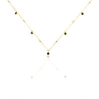 Damen Collier Gold 375 Zirkonia Blau Kreis Talila 1