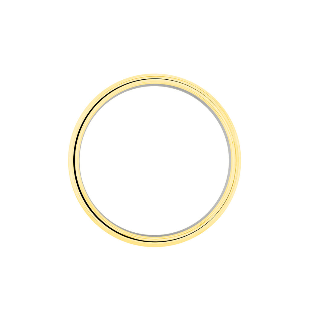Alliance Carme Ruban Plat Or Blanc - Spannringe Familie | OROVIVO
