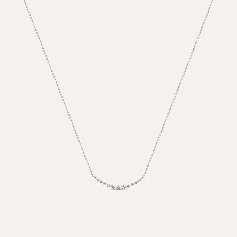 Collana Claire Oro Bianco Cubic Zirconia - Spannringe Damen | OROVIVO