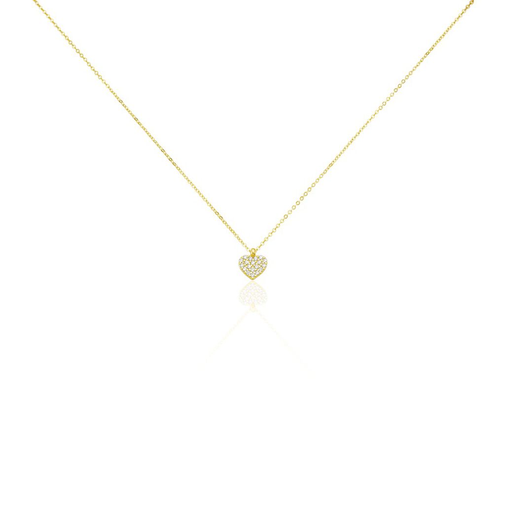 Damen Halskette Gold 375 Zirkonia Herz Darleen - Halsketten Damen | OROVIVO